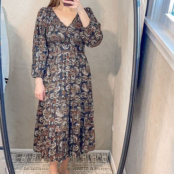 Cleobella Carly Tiered Ankle Dress Cotton Paisley XS - Picture 10 of 10